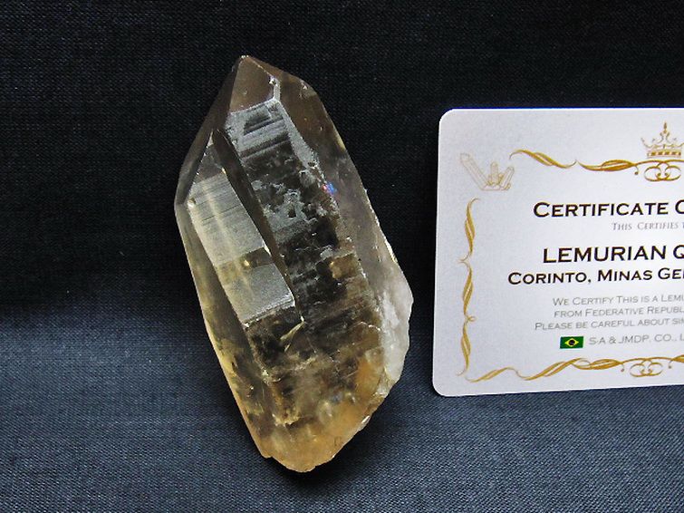 レムリアンシード 水晶 原石 ミナスジェライス州コリント産 ※証明書付き[T641-2004] 1枚目