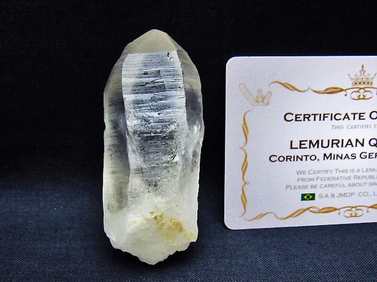 レムリアンシード 水晶 原石 ミナスジェライス州コリント産 ※証明書付き[T641-2008] 1枚目
