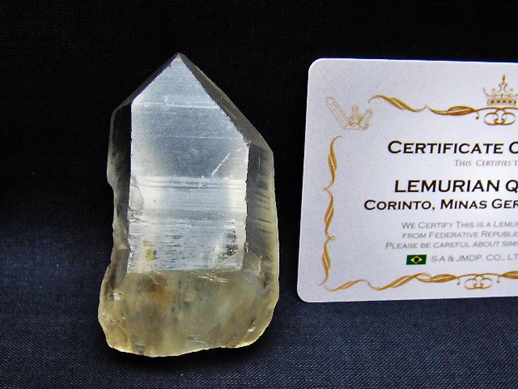 レムリアンシード 水晶 原石 ミナスジェライス州コリント産 ※証明書付き[T641-2009] 1枚目