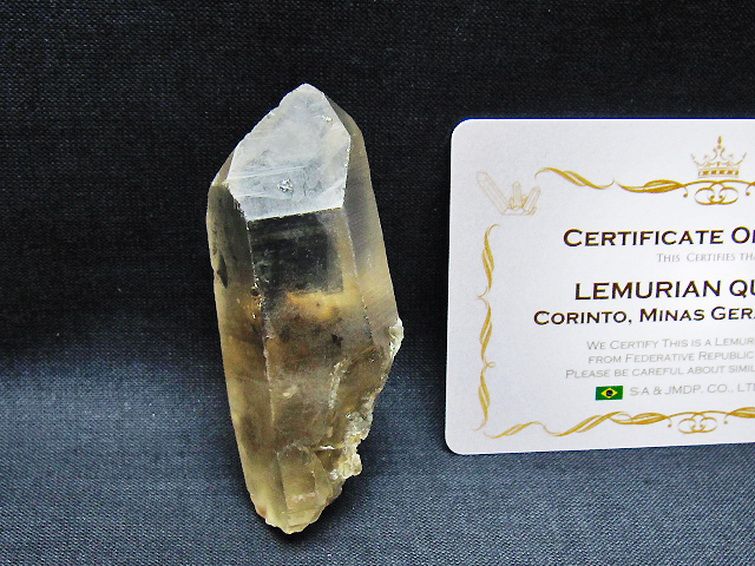 レムリアンシード 水晶 原石 ミナスジェライス州コリント産 ※証明書付き[T641-2016] 1枚目