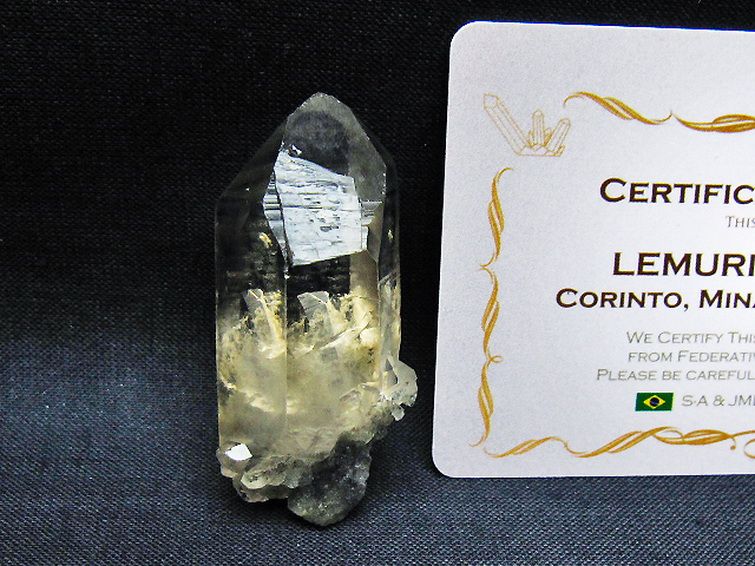 レムリアンシード 水晶 原石 ミナスジェライス州コリント産 ※証明書付き[T641-2020] 1枚目
