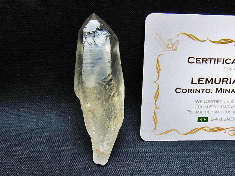 レムリアンシード 水晶 原石 ミナスジェライス州コリント産 ※証明書付き[T641-2021] 1枚目