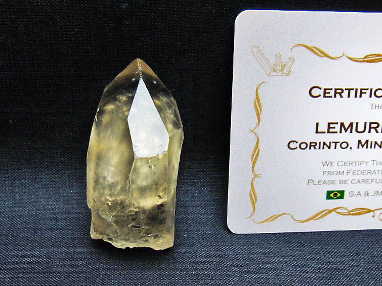 レムリアンシード 水晶 原石 ミナスジェライス州コリント産 ※証明書付き[T641-2025] 1枚目