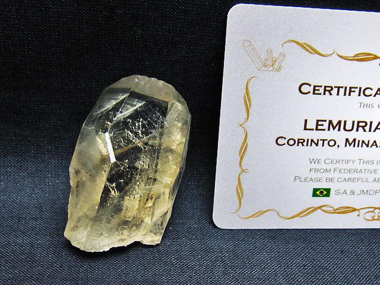 レムリアンシード 水晶 原石 ミナスジェライス州コリント産 ※証明書付き[T641-2027] 1枚目