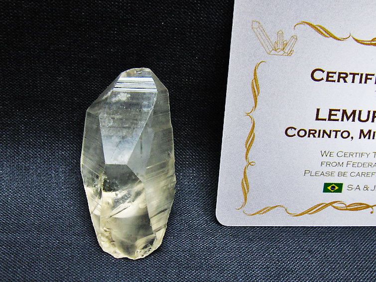 レムリアンシード 水晶 原石 ミナスジェライス州コリント産 ※証明書付き[T641-2035] 1枚目