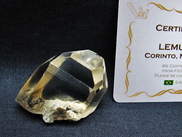 レムリアンシード 水晶 原石 ミナスジェライス州コリント産 ※証明書付き[T641-2036] 1枚目