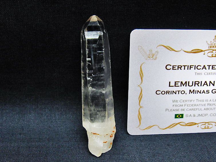 レムリアンシード 水晶 原石 ミナスジェライス州コリント産 ※証明書付き[T641-2038] 1枚目