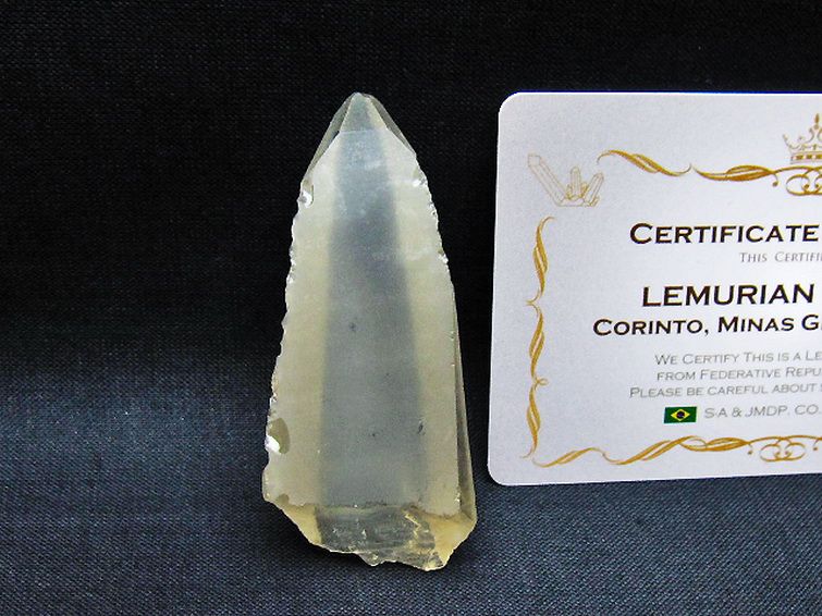 レムリアンシード 水晶 原石 ミナスジェライス州コリント産 ※証明書付き[T641-2041] 1枚目