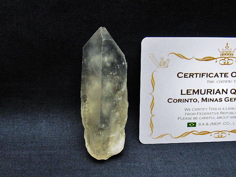レムリアンシード 水晶 原石 ミナスジェライス州コリント産 ※証明書付き[T641-2042] 1枚目