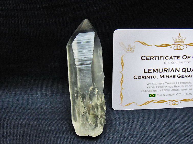 レムリアンシード 水晶 原石 ミナスジェライス州コリント産 ※証明書付き[T641-2044] 1枚目