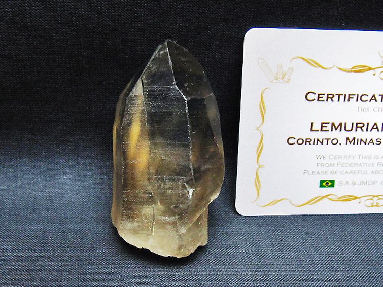 レムリアンシード 水晶 原石 ミナスジェライス州コリント産 ※証明書付き[T641-2046] 1枚目