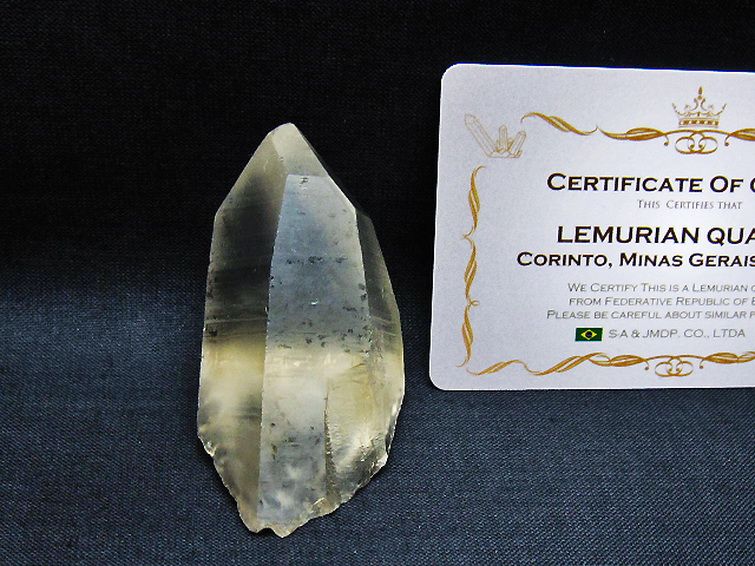 レムリアンシード 水晶 原石 ミナスジェライス州コリント産 ※証明書付き[T641-2047] 1枚目