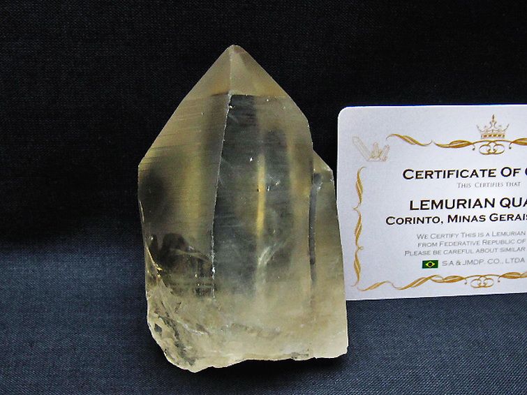 レムリアンシード 水晶 原石 ミナスジェライス州コリント産 ※証明書付き[T641-2049] 1枚目