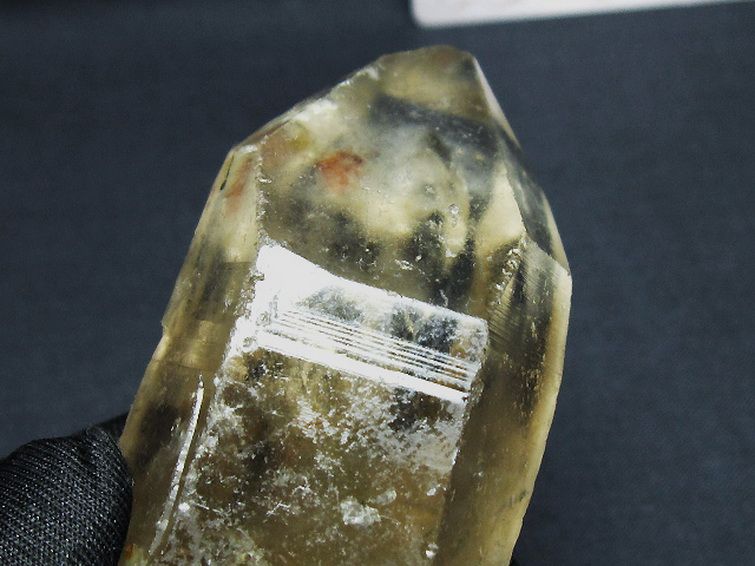 シトリン レムリアンシード水晶 原石 ミナスジェライス州コリント産 ※証明書付き[T641-2086] 2枚目