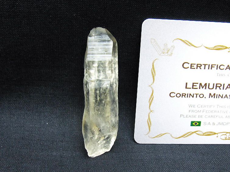 シトリン レムリアンシード水晶 原石 ミナスジェライス州コリント産 ※証明書付き[T641-2098] 1枚目