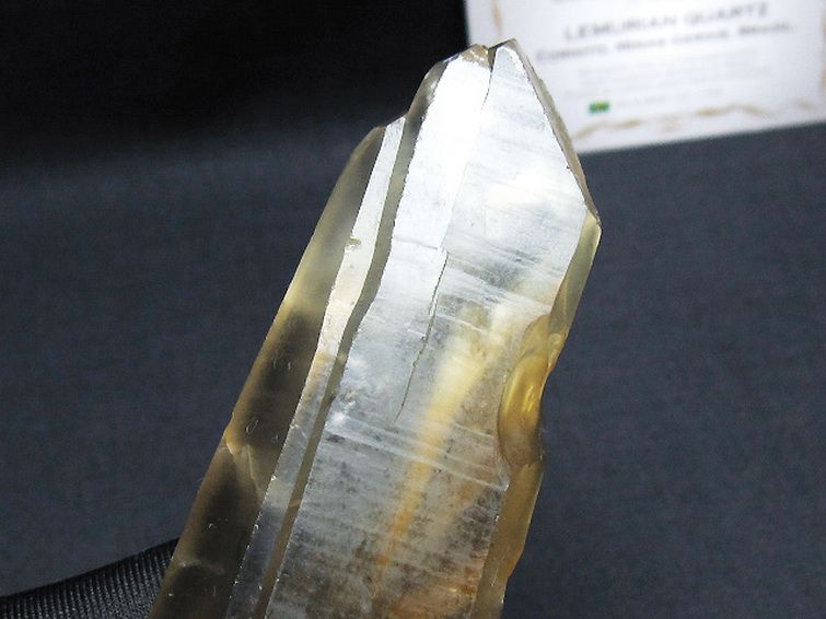 シトリン レムリアンシード水晶 原石 ミナスジェライス州コリント産 ※証明書付き[T641-2130] 2枚目