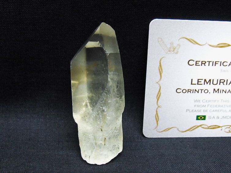 シトリン レムリアンシード水晶 原石 ミナスジェライス州コリント産 ※証明書付き[T641-2150] 1枚目
