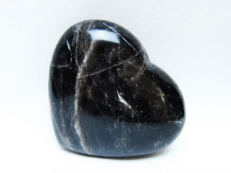 モリオン 純天然 黒水晶 ハート 置物[T643-4705] 3枚目
