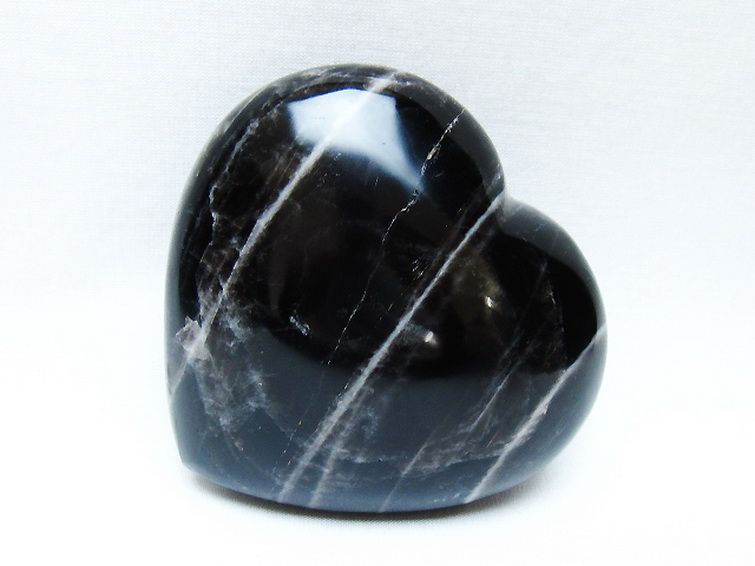 モリオン 純天然 黒水晶 ハート 置物 [t643-4706] 3枚目
