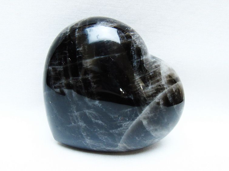 モリオン 純天然 黒水晶 ハート 置物[T643-4709] 3枚目