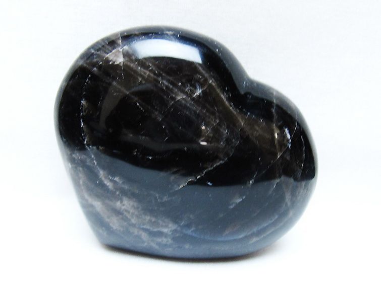 モリオン 純天然 黒水晶 ハート 置物[T643-4715] 3枚目