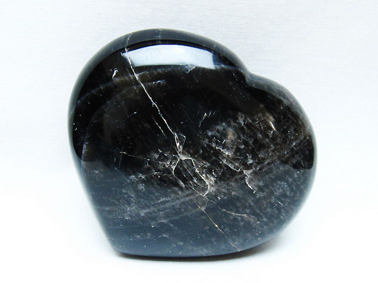 モリオン 純天然 黒水晶 ハート 置物[T643-4718] 3枚目