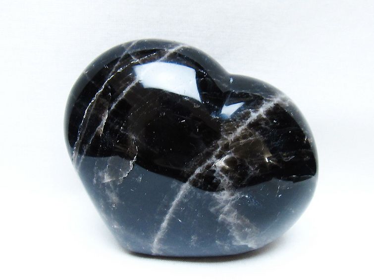 モリオン 純天然 黒水晶 ハート 置物[T643-4720] 3枚目