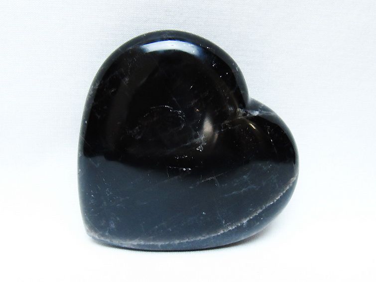 モリオン 純天然 黒水晶 ハート 置物 [t643-4724] 3枚目