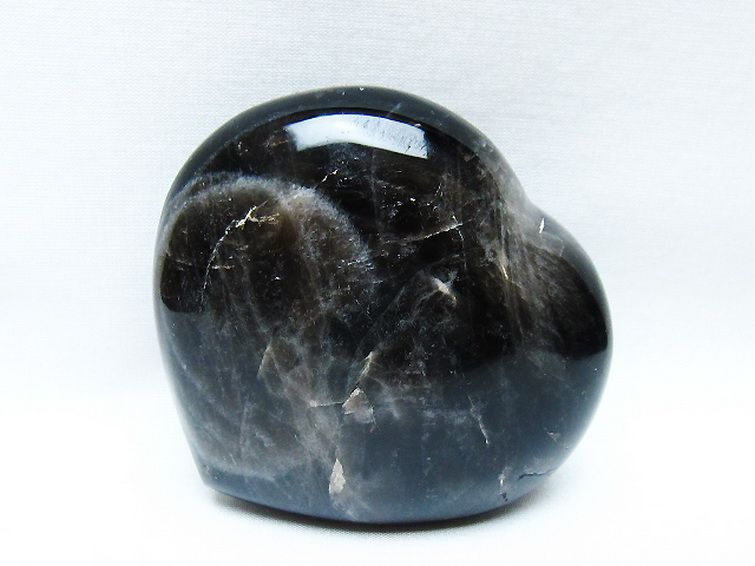 モリオン 純天然 黒水晶 ハート 置物[T643-4730] 3枚目