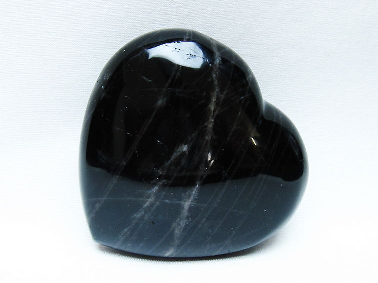 モリオン 純天然 黒水晶 ハート 置物[T643-4741] 3枚目