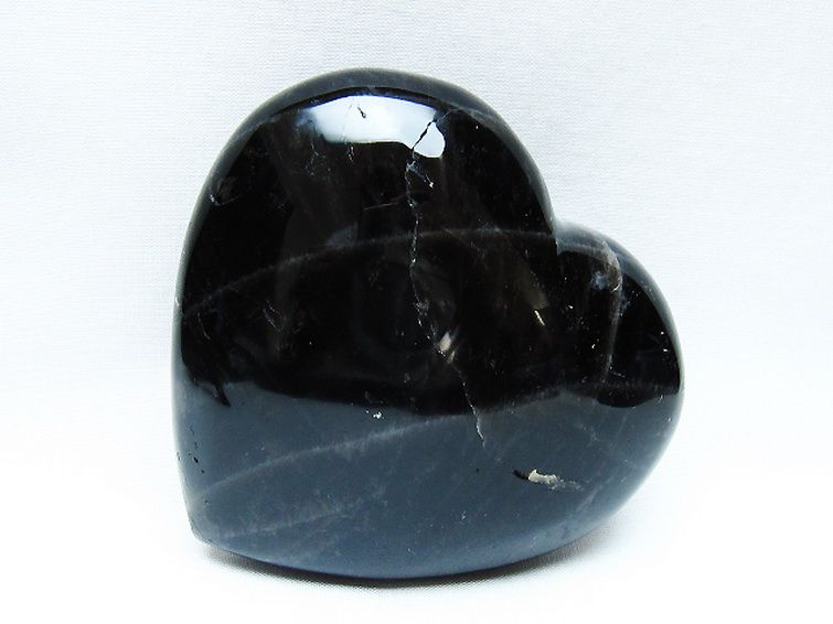モリオン 純天然 黒水晶 ハート 置物[T643-4745] 3枚目