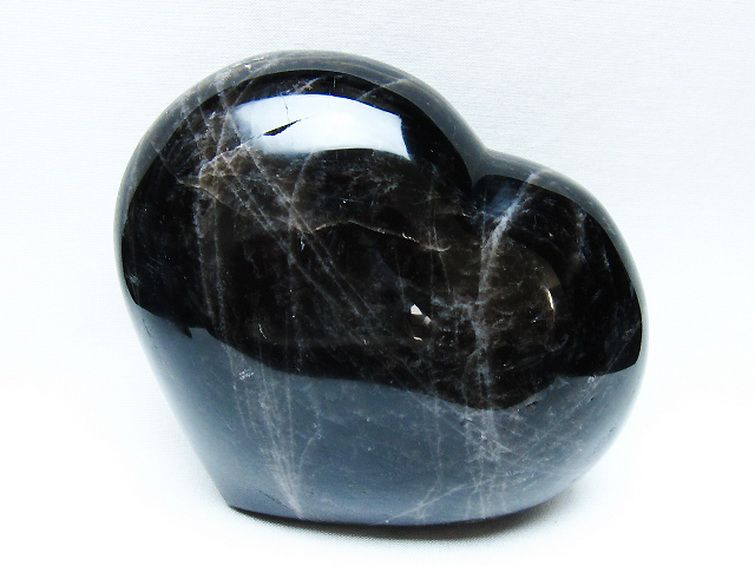 モリオン 純天然 黒水晶 ハート 置物 [t643-4747] 3枚目