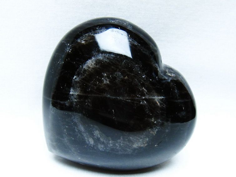 モリオン 純天然 黒水晶 ハート 置物 [t643-4754] 3枚目