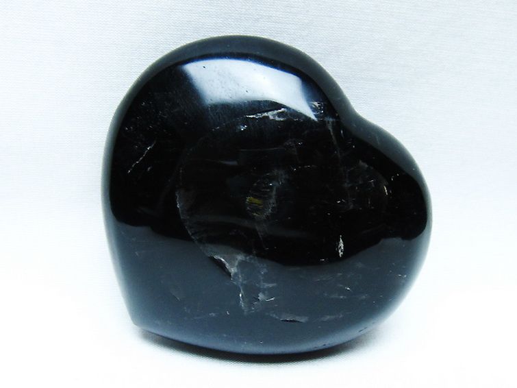 モリオン 純天然 黒水晶 ハート 置物[T643-4759] 3枚目