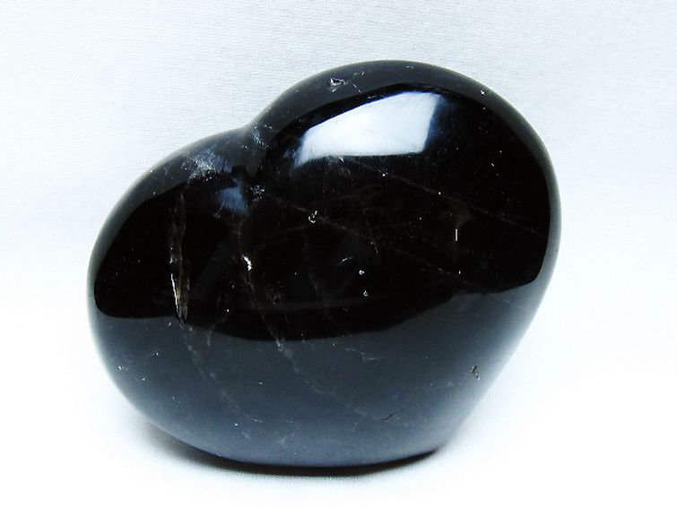 モリオン 純天然 黒水晶 ハート 置物 [t643-4761] 3枚目