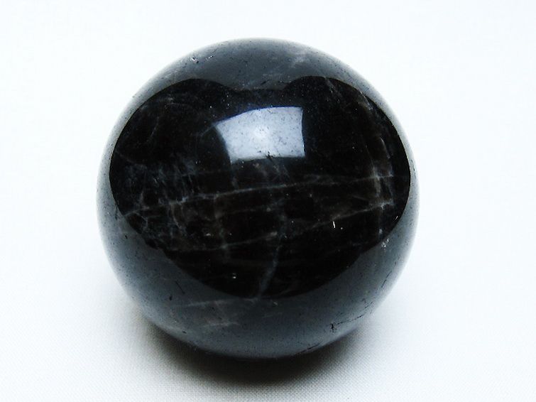 モリオン 純天然 黒水晶 丸玉 60mm [t643-4919] 1枚目
