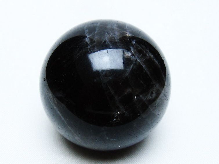 モリオン 純天然 黒水晶 丸玉 51mm [t643-4951] 1枚目