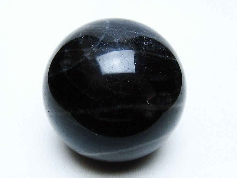 モリオン 純天然 黒水晶 丸玉 58mm [t643-4964] 1枚目