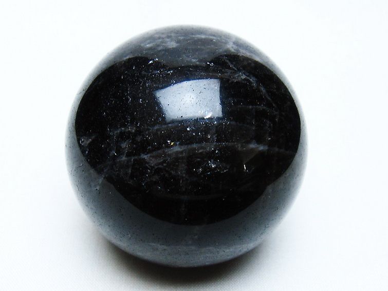 モリオン 純天然 黒水晶 丸玉 58mm [t643-4967] 1枚目