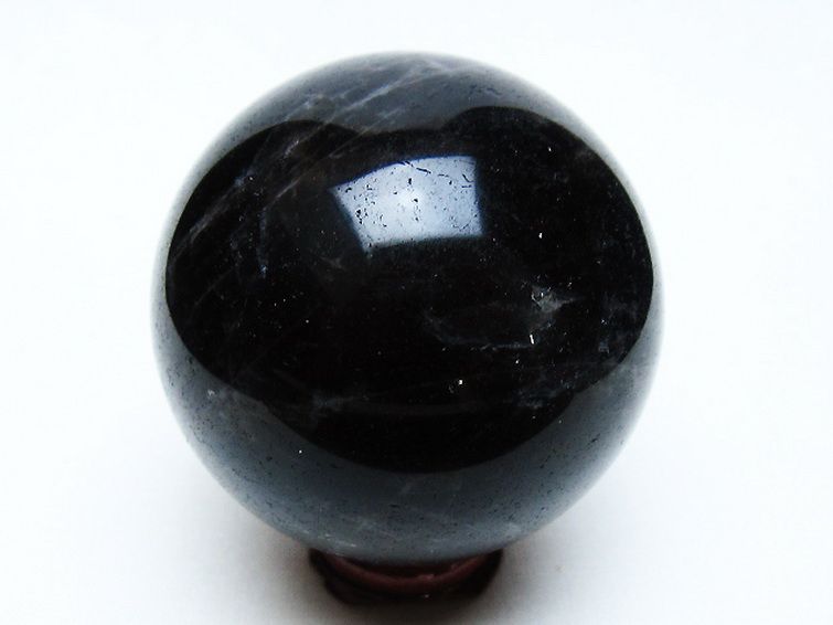 モリオン 純天然 黒水晶 丸玉 58mm [t643-4967] 3枚目