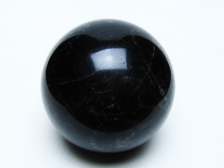モリオン 純天然 黒水晶 丸玉 59mm [t643-4989] 1枚目