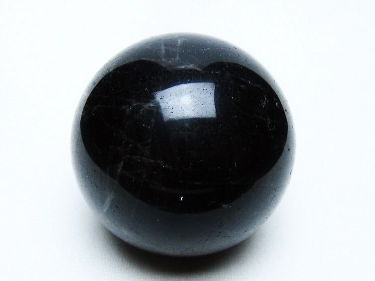 モリオン 純天然 黒水晶 丸玉 54mm [t643-4997] 1枚目