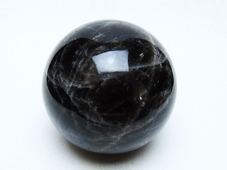 モリオン 純天然 黒水晶 丸玉 67mm [t643-5163] 1枚目
