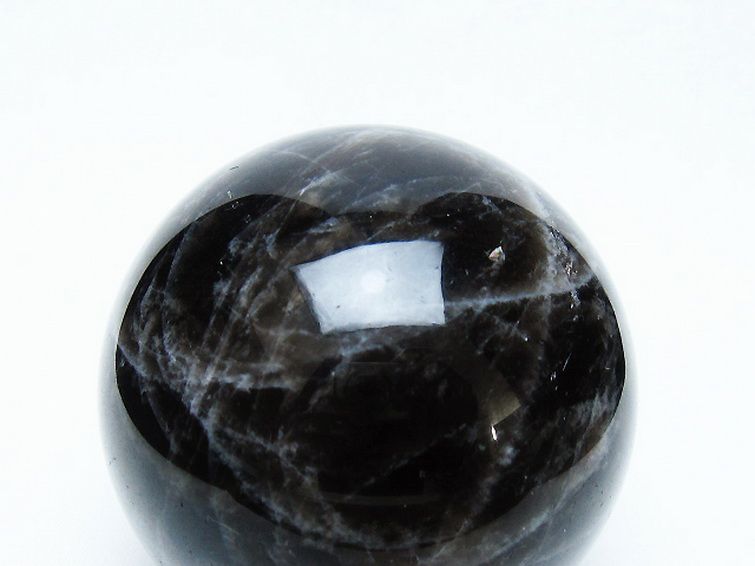 モリオン 純天然 黒水晶 丸玉 67mm [t643-5163] 2枚目