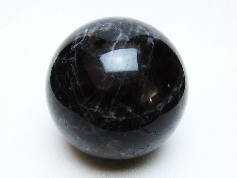 モリオン 純天然 黒水晶 丸玉 68mm [t643-5185] 1枚目