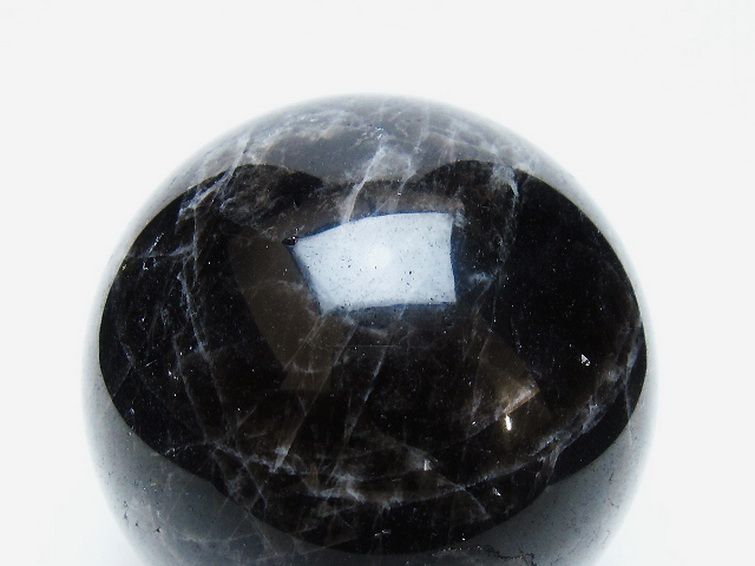 モリオン 純天然 黒水晶 丸玉 68mm [t643-5185] 2枚目