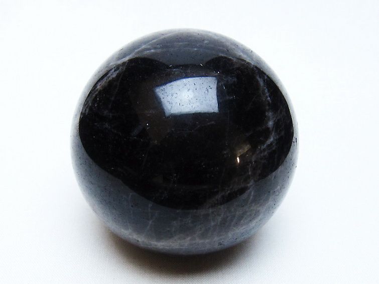 モリオン 純天然 黒水晶 丸玉 64mm [t643-5187] 1枚目