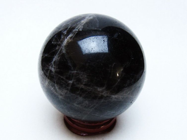 モリオン 純天然 黒水晶 丸玉 64mm [t643-5187] 3枚目