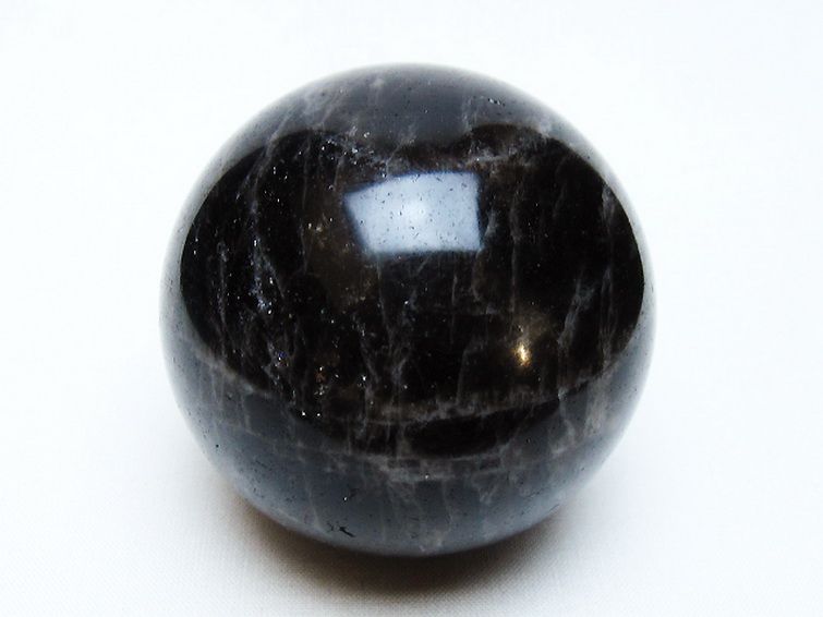 モリオン 純天然 黒水晶 丸玉 62mm [t643-5190] 1枚目