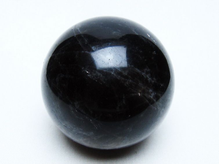 モリオン 純天然 黒水晶 丸玉 57mm [t643-5213] 1枚目